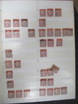 A stamp album - Victoria to GRVI, including 4 margin 1d black, many 1d reds (aranged by plate