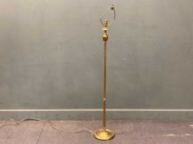 A 20th century brass floor standing lamp 135 x 24 x 24cm