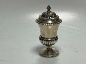 A George III silver spice caster, mark of Rebecca Emes & Edward Barnard I, London 1814, 69.7g (2.