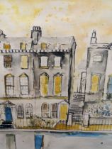 Sasha Barnes, Modern British Terraced town houses signed 'Sasha Barnes' (lower right) watercolour 75