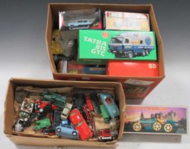 A large collection of assorted Matchbox, Corgi, Dinky and other diecast and tin plate model