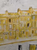 Sasha Barnes, Modern British Bath town houses signed 'Sasha Barnes' (lower right) watercolour 75 x