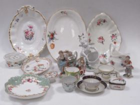 Mixed decorative porcelain and china ware, mainly 19th century