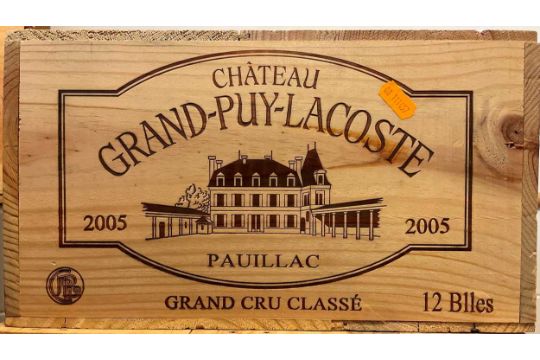 Chateau Grand Puy Lacoste, Pauillac 5eme Cru 2005, 12 bottles in owc