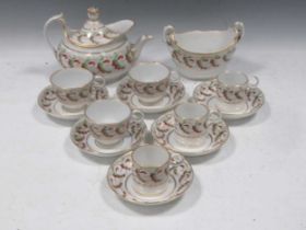 A Barr Flight & Barr tea and coffee service, circa 1815, decorated with stylised ears of barley in