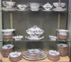 An A. J. Morley ironstone Persiana pattern dinner service, circa 1845, transfer printed with birds