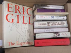 Six boxes of general books, including biography, novels and general reference