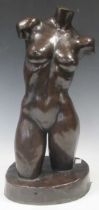 John Letts (1930-2010), a bronzed resin figure of a female nude, signed and dated 1976, 48.5cm high