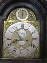 An oak longcase clock with brass dial, Seth Agar, Wisbech 209cm high Dial 11 inch diameter See