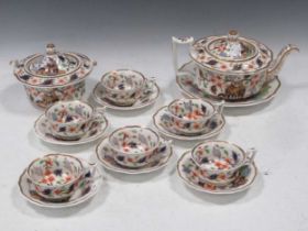 A 19th century tea and coffee service in the Imari palette (qty) Provenance: The Frank Herrmann