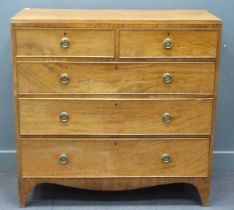 A Regency satinwood chest of drawers 104 x 105 x 48cm