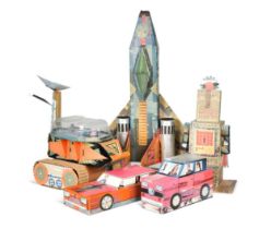 § Tom Karen, a large collection of mostly card-built models,