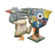 § Tom Karen, a large painted plaster model of a bird,