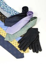 Hermés, Paris, a collection of nine silk ties,