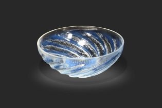 Poissons, an R. Lalique opalescent glass bowl,