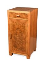 A Heals Art Deco walnut side cabinet,