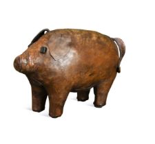 Manner of Omersa for Liberty & Co., a leather pig,
