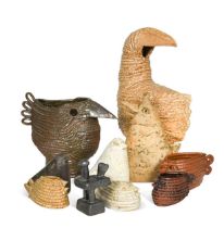 § Tom Karen, a group of ten glazed bird models,