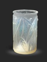 Laurier, an R. Lalique opalescent glass vase, no.947,