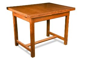 A Heals oak draw-leaf dining table, circa 1925,