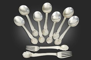 Just Andersen, a Danish metalwares part service of flatware,