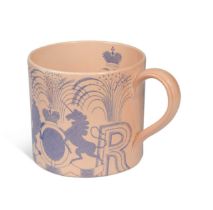 Eric Ravilious for Wedgwood, a George VI commemorative coronation mug, 1937,