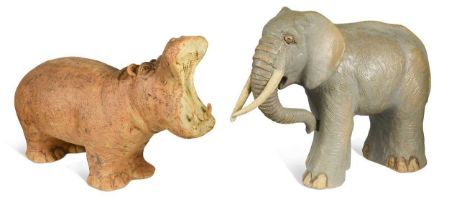 Bernard Rooke, a Studio Pottery model of an elephant,