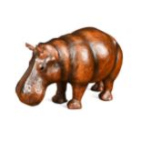 In the manner of Omersa for Liberty & Co., a leather Hippo,