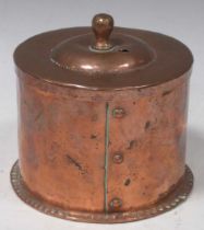 A hammered string box, by John Pearson, Newlyn School, 10cm high