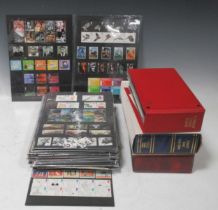 Modern Postage Stamps, unused face value well over £300, with many year packs; also 3 SG albums with