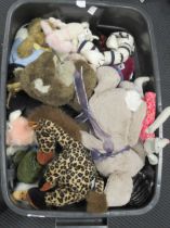 A collection of mainly Boyd's Collection character bears, together with three plush cats, a bat, two