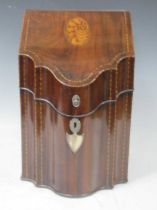 A George III mahogany knife box