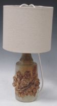 Bernard Rooke (1938-) Owl table lamp total height 40cm condition is good with some minor wear as you