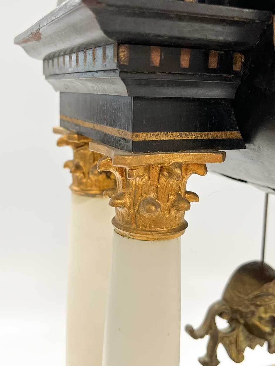 A French portico mantel clock, late 19th century, - Image 9 of 9