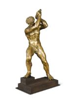 A bronze model of Hercules with a club, possibly Dutch 18th century,