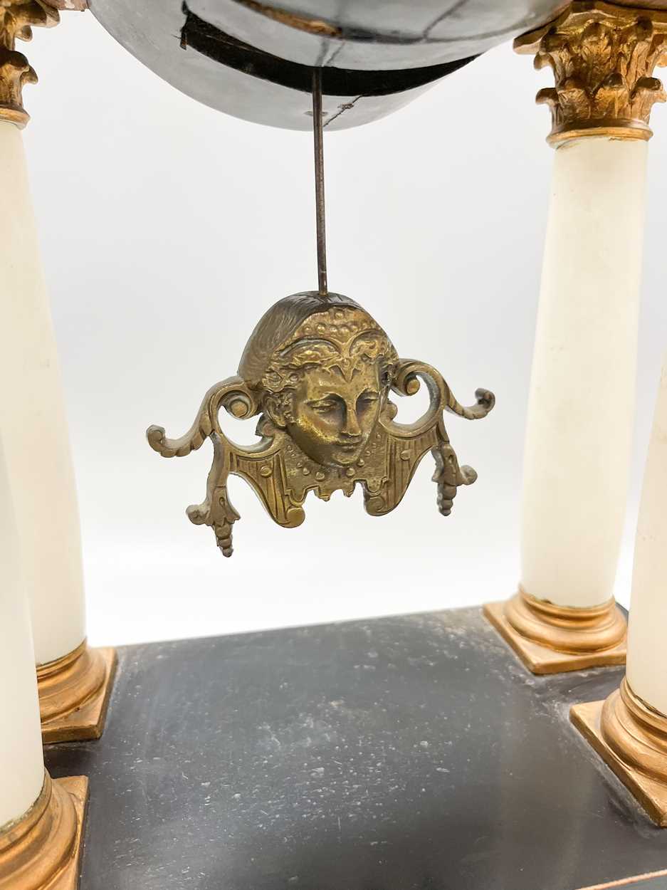 A French portico mantel clock, late 19th century, - Image 5 of 9