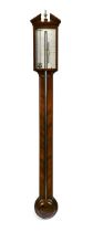 James Gatty, No.132 Holborn, a mahogany stick barometer, early 19th century,