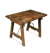 A small Continental walnut table, 18th century,