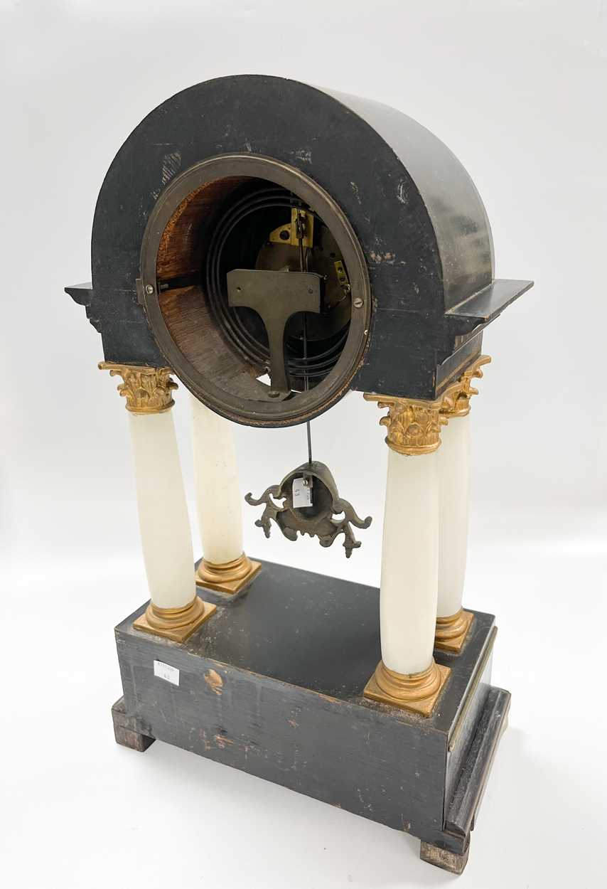 A French portico mantel clock, late 19th century, - Image 3 of 9