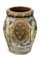 A large Continental terracotta vase, late 19th or early 20th century,