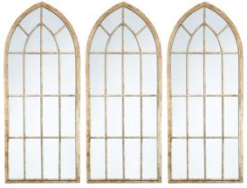 Three gothic style wall mirrors,