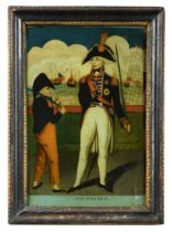 Two reverse glass paintings of Nelson, early 19th century,