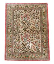 A Tabriz silk rug