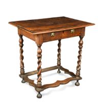 A walnut side table, 18th century,