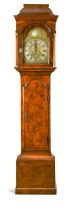 A walnut longcase clock, early 18th century,