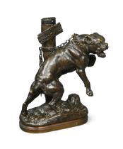 Charles Valton (1851-1918), a bronze of a mastiff,