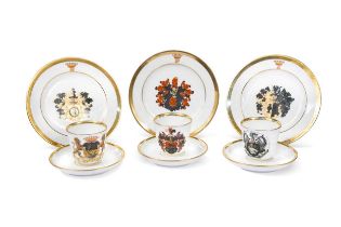 A Gotha armorial part service, circa 1865,