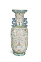 A Chinese porcelain large dragon-handled vase, Qing Dynasty, Guangxu Emperor, circa 1875,