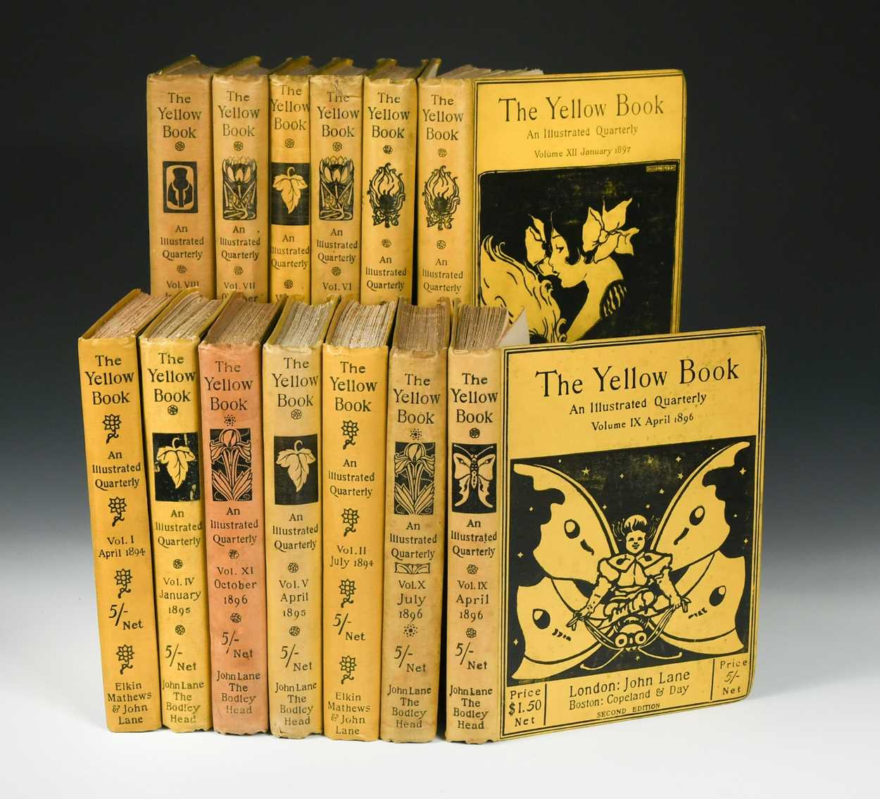 The Yellow Book, An Illustrated Quarterly, vols I to XIII, 1894-97, small 4to, illustrations, a