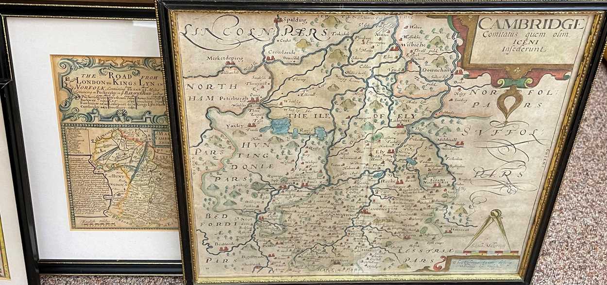 Cambridgeshire - six engraved county maps